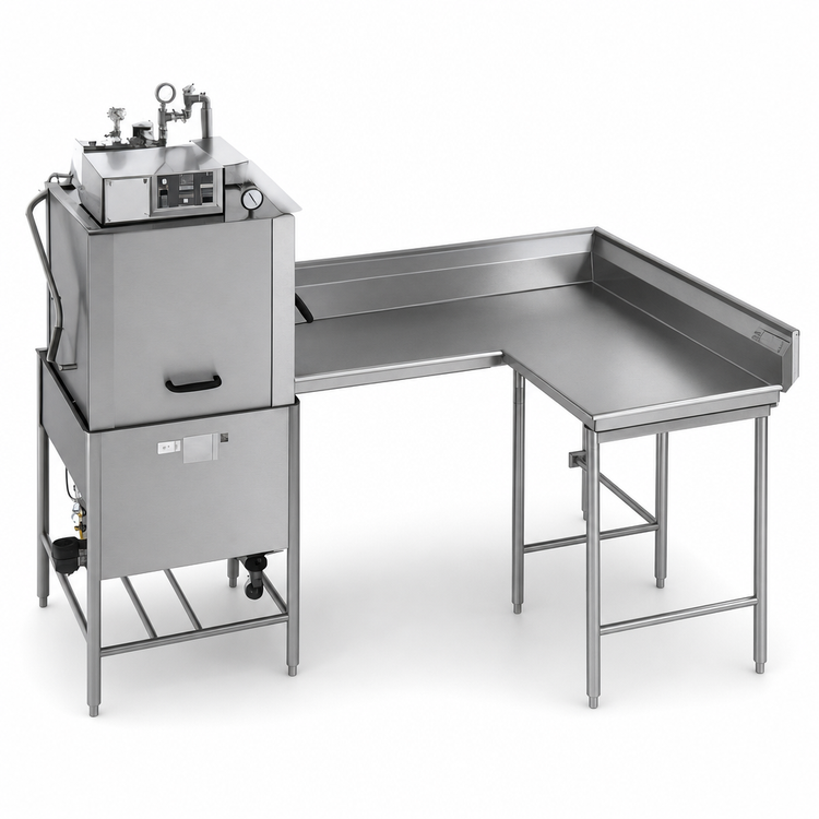 Product image #3 for Eagle Group Right-Hand Corner Clean Dishtable, 60 x 60 Inch, 16/430 Stainless Steel