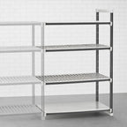 Thumbnail image #3 for Cambro Camshelving® Elements EXA187284VS4480 Stationary Add-On Polymer Shelving Unit, 18"D x 72"W x 84"H, 4-Shelf, Vented/Solid, Gray