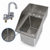 Thumbnail image #3 for John Boos Pro-Bowl Drop-In Stainless Steel Hand Sink with Economy Gooseneck Faucet, 1 Compartment, 10 x 14 x 10 Bowl, Side Splashes