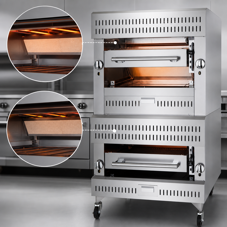 Product image #4 for Vulcan V Series Double Deck Ceramic Gas Upright Broiler, Range Match, 36-Inch