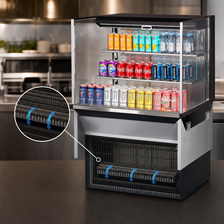 Product image #4 for Turbo Air 36-Inch Drop-In Horizontal Open Display Case, Low Profile, 11.1 Cu. Ft.