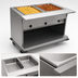 Thumbnail image #3 for Eagle Group Spec-Master PHT2CB-240-3 Portable Electric 2-Pan Hot Food Table with Enclosed Base