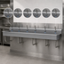 Thumbnail image #3 for Advance Tabco FC-WM-120EFADA 120 Inch Wide Wall-Mounted Multiwash Hand Sink with 6 Electronic Faucets