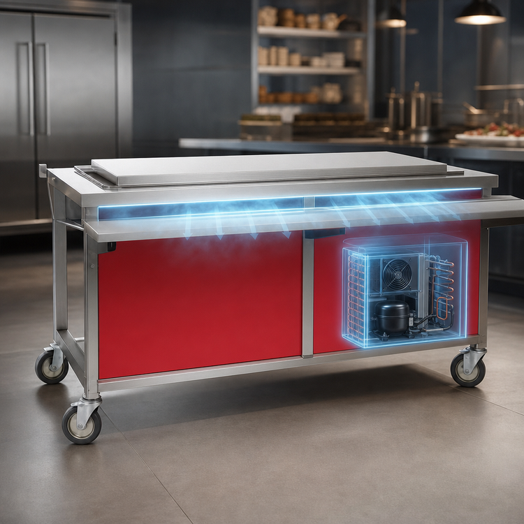 Product image #3 for Director's Choice DCS2-FTU Mobile Frost Top Unit with Holly Berry Red Panel