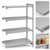 Thumbnail image #4 for Cambro Camshelving Premium 4-Tier Solid Add-On Shelving Unit, 24