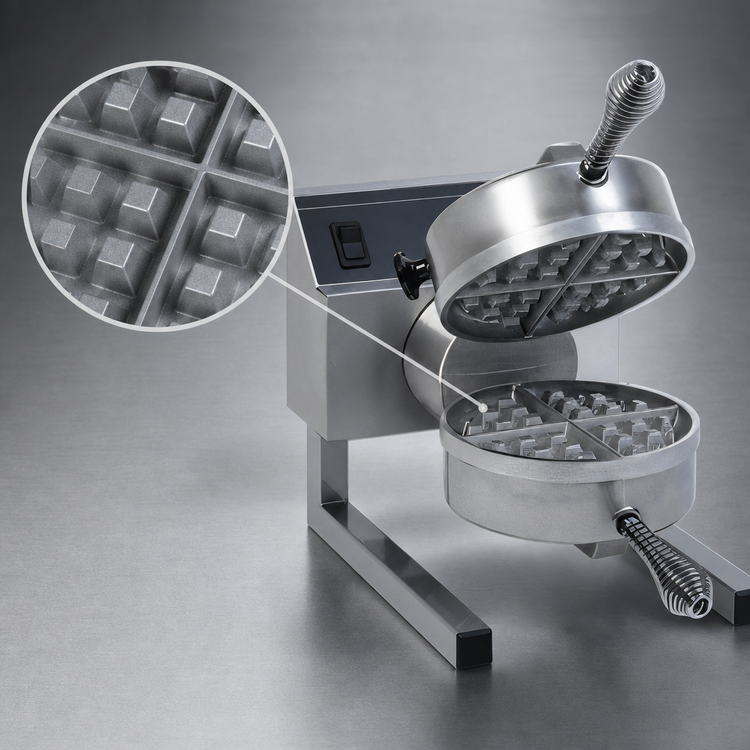 Product image #3 for Silverstone Single Countertop Belgian Waffle Baker, Round 7-Inch Waffles, Digital Controls, 120V
