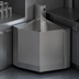 Thumbnail image #3 for Glastender Underbar Outside Wedge Corner Drainboard, 45° Angle, No Legs, Stainless Steel, 19-Inch Deep