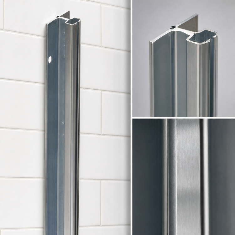 Product image #3 for Eagle Group MMU/A-12 144-Inch Aluminum Wall-Mounted Cantilevered Shelving Upright (14 Gauge, Seam-Welded)