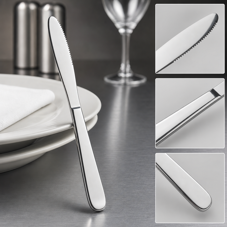 Product image #4 for Winco Elite 8-5/8-Inch Heavyweight Dinner Knife, 18/0 Stainless Steel, Mirror Finish