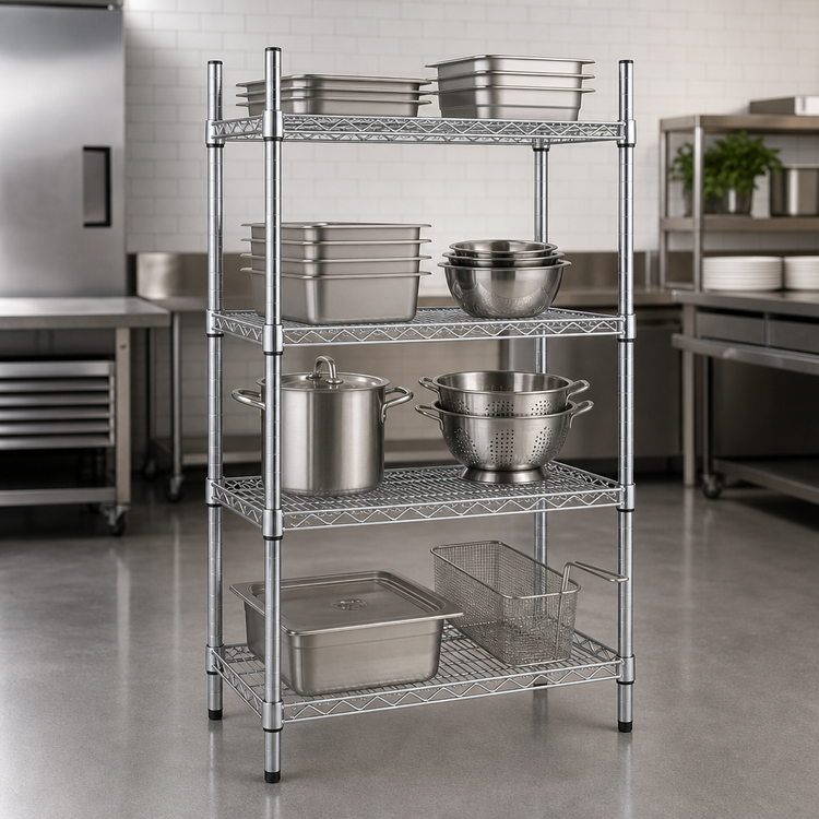 Product image #3 for Advance Tabco Special Value Series 30"W x 21"D Heavy Duty Chrome Plated Wire Shelf