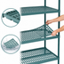 Thumbnail image #3 for Metro Super Erecta Pro Louvered 18-Inch x 36-Inch x 74-Inch Stationary Add-On Polymer Shelving Unit with 4 Shelves