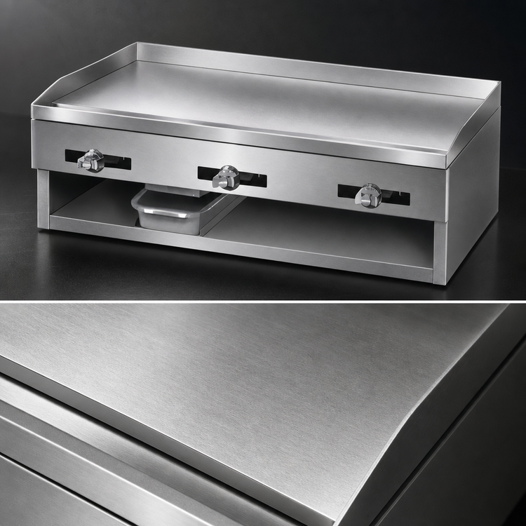 Product image #3 for Comstock-Castle 30 Inch Countertop Gas Griddle with 1/2 Inch Smooth Steel Plate