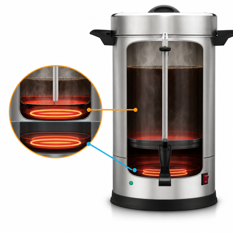 Product image #4 for Waring WCU110X Single Wall 110-Cup Coffee Urn, 120V, Brushed Stainless Steel