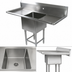 Thumbnail image #3 for John Boos Pro-Bowl 1-Compartment Stainless Steel Sink with Dual 24-Inch Drainboards, 18 x 18 x 12-Inch Bowl