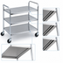 Thumbnail image #3 for Vollrath 97106 Money Saver K.D. 3-Shelf Chrome Utility Cart — 500 lb Capacity, 33 x 21 in Shelves
