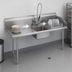 Thumbnail image #3 for John Boos Pro-Bowl 72-Inch Straight Soiled Dishtable with Left-to-Right Operation and Pre-Rinse Sink Bowl