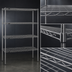 Thumbnail image #3 for Red-i-Pak 5-Tier Wire Shelving Unit, 60W x 24D x 63H, Stationary, Pewter Gray Epoxy Finish