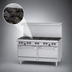 Thumbnail image #3 for Garland US Range U Series 60-Inch Gas Restaurant Range with 10 Open Burners, Standard Oven, and Storage Base