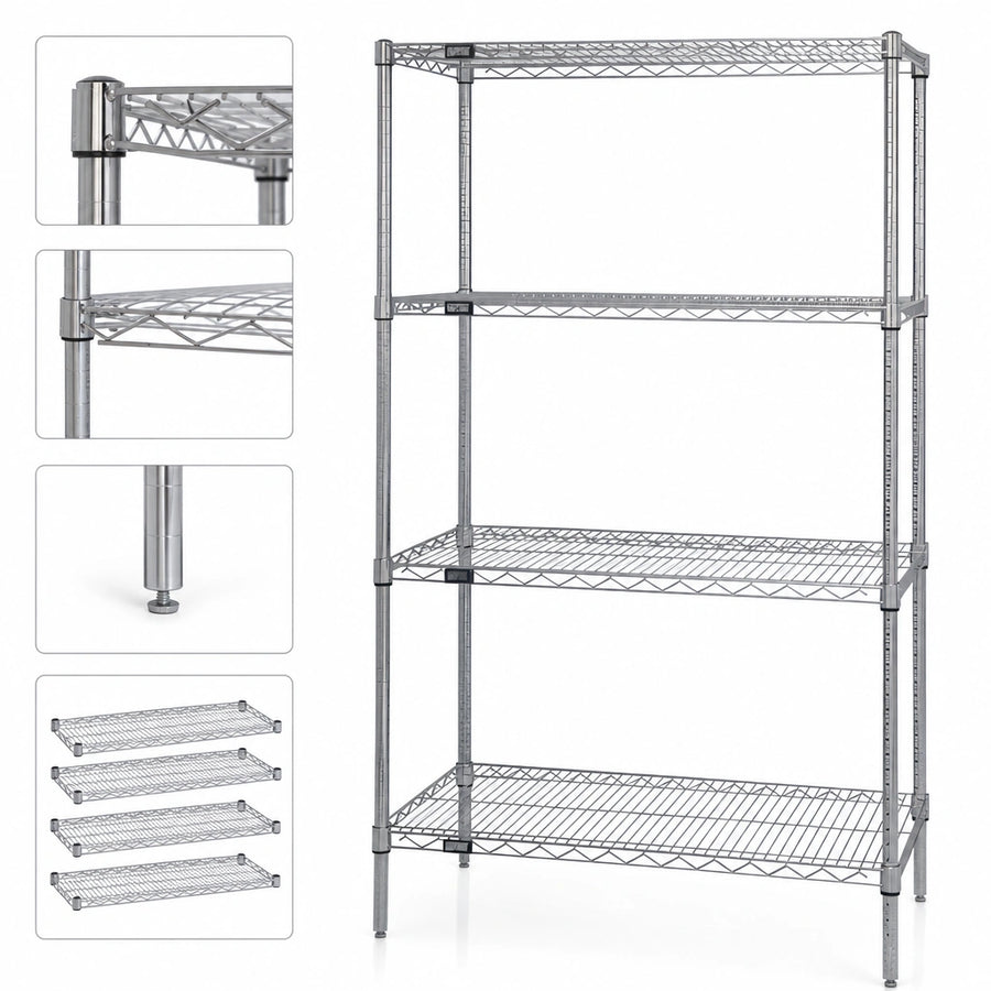 4 Wire Shelves Included