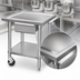 Thumbnail image #3 for Advance Tabco Mobile Mixer Equipment Table with Stainless Steel Top and Galvanized Base, 30 x 24 x 28 Inches