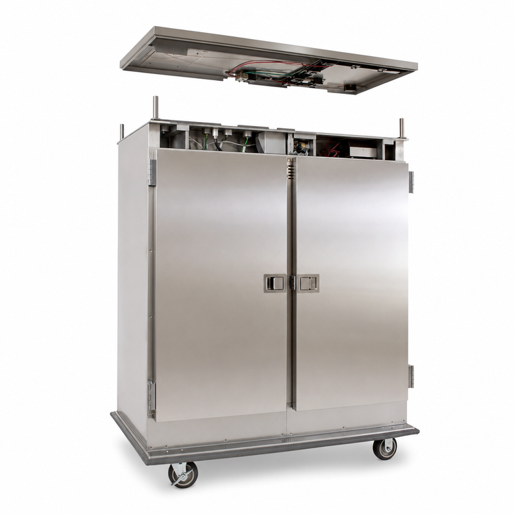 Product image #3 for Cres Cor Insulated Mobile Heated Banquet Holding Cabinet, Double Door, Stainless Steel, 150 Covered Plate Capacity