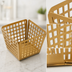 Thumbnail image #4 for American Metalcraft Laser Cut Square Metal Serving Basket, 4 x 4 x 3 Inch, Stainless Steel, Gold Finish