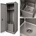 Thumbnail image #4 for Advance Tabco Stainless Steel Single-Door Mop Sink Cabinet with 16 x 20 x 12 Bowl, 25-3/16