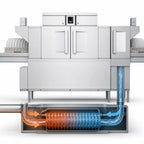 Thumbnail image #3 for Hobart Warewash - Flow CL86-DWR+BUILDUP High-Temperature Rack Conveyor Dishwasher, 342 Racks/Hour, Power Scrapper, Drain Water Energy Recovery