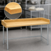 Thumbnail image #3 for Advance Tabco TBG-367 84-Inch Wood Top Bakers' Table with 4-Inch Rear and Side Splashes, Galvanized Base