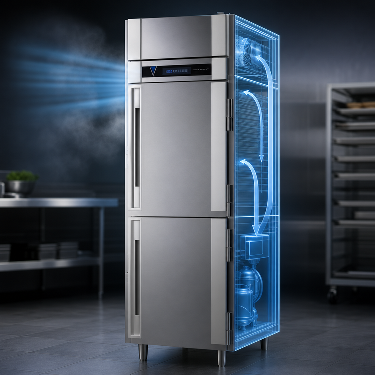 Product image #3 for Victory UltraSpec Pass-Thru Solid Half-Door Freezer, 1-Section, 23.7 Cu. Ft., Self-Contained, Top-Mounted