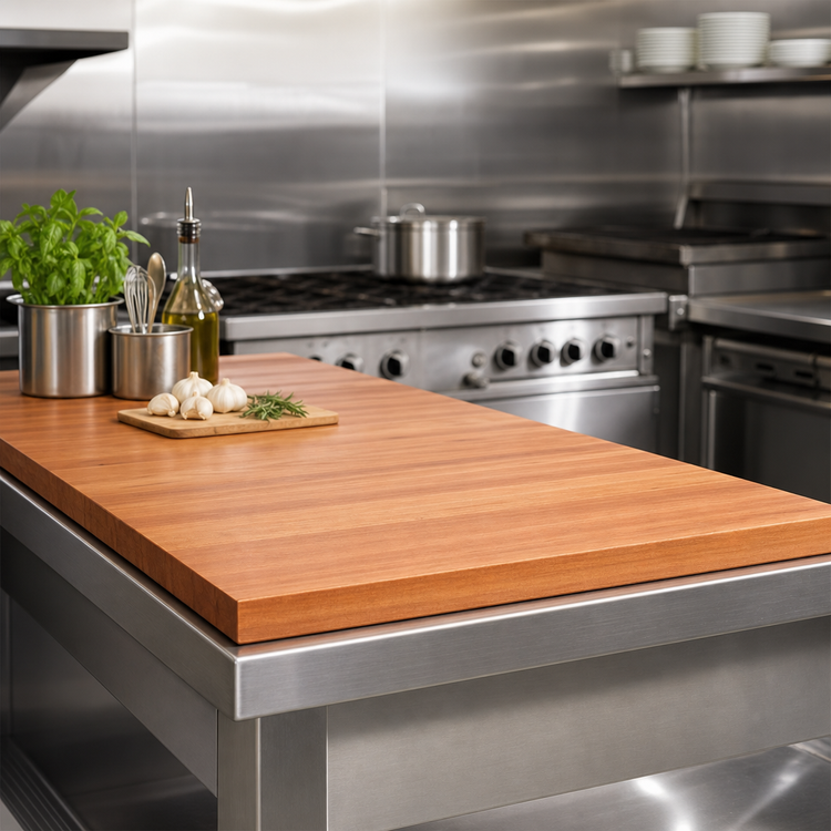 Product image #3 for Boos Block American Cherry Edge Grain Kitchen Countertop, 120 x 27 x 2-1/4 Inches, Penetrating Oil Finish