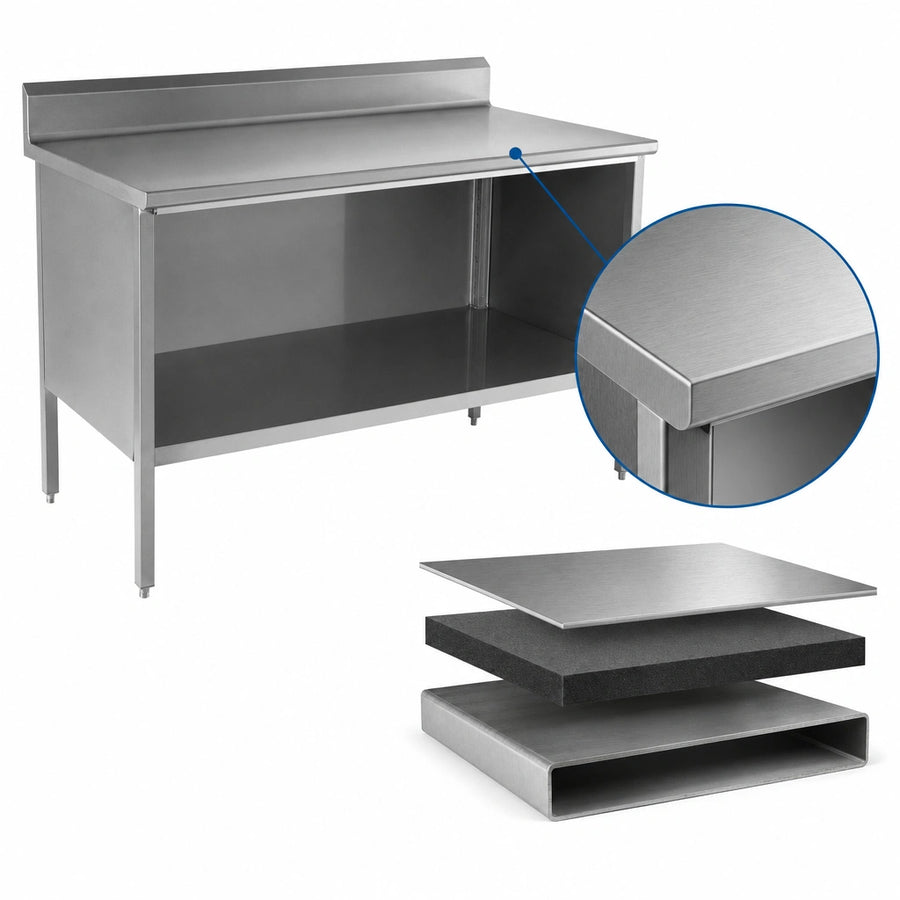 14-Gauge Stainless Steel Top