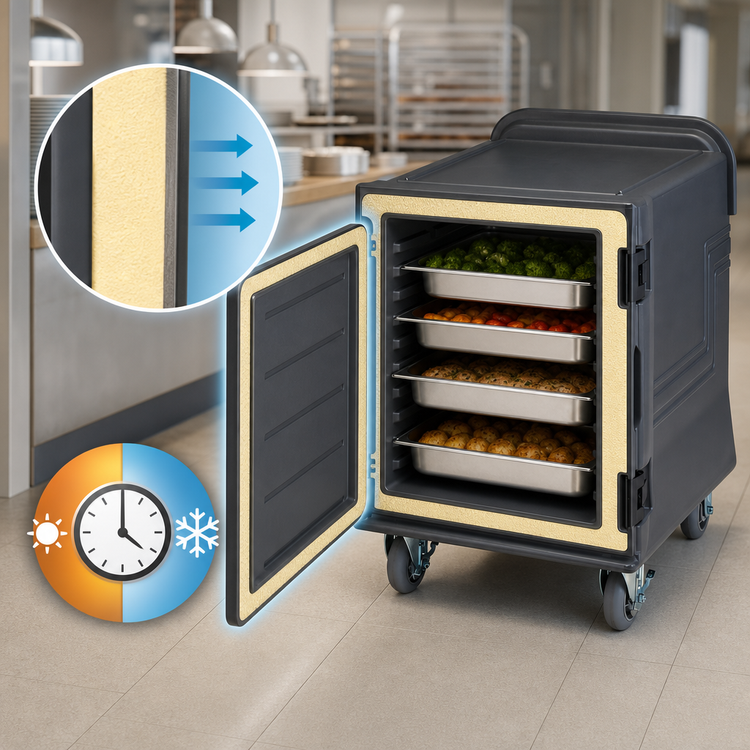 Product image #3 for Cambro Pro Cart Ultra Low-Profile Front-Loading Electric Insulated Hot Food Pan Carrier