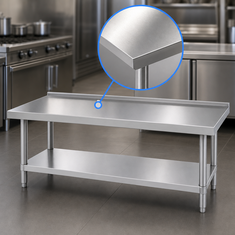 Product image #3 for Advance Tabco 60-Inch x 24-Inch Stainless Steel Equipment Stand with Adjustable Undershelf