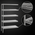 Thumbnail image #3 for Eagle Valu-Master 5-Tier Wire Add-On Shelving Unit, 24W x 18D x 74H, Pewter Gray Epoxy