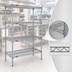 Thumbnail image #3 for Eagle Group Valu-Master 4-Tier Stationary Starter Wire Shelving Unit, 24W x 18D x 63H, Pewter Gray Epoxy Finish