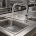 Thumbnail image #3 for Advance Tabco K-49 Heavy-Duty Hot Food Well Fill Faucet with 6-Inch Gooseneck Swing Spout, Deck Mount