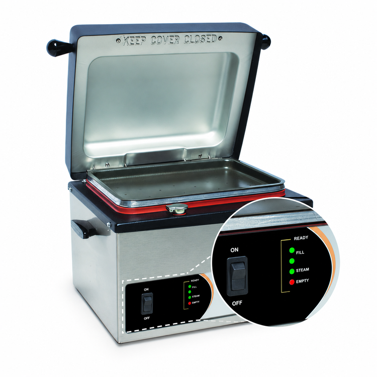 Product image #3 for Nemco Fresh-O-Matic Countertop Electric Steamer with Self-Contained Reservoir