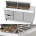 Thumbnail image #4 for Beverage-Air 72-Inch Three-Section Mega Top Refrigerated Sandwich Prep Table with 24-Pan Rail, 2 Drawers, and 2 Doors