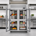 Thumbnail image #3 for Turbo Air PRO Series Two-Section Pass-Thru Reach-In Refrigerator with 4 Front and 4 Rear Glass Half Doors, 50.23 Cu. Ft.