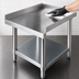 Thumbnail image #3 for Comstock-Castle 12-Inch Wide Stainless Steel Equipment Stand with Galvanized Base, 30-Inch Deep x 24-Inch High