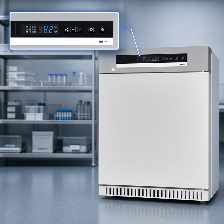 Product image #3 for Migali Medical-Grade Biomedical Undercounter Freezer, 3 Cu. Ft., Solid Hinged Door, Manual Defrost