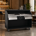 Thumbnail image #3 for Eagle Group Deluxe Standard Portable Bar with Black Melamine Exterior, Black Formica Top, Ice Bin, and Casters