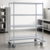 Thumbnail image #3 for EAGLEbrite 4-Tier Wire Shelving Dolly Truck, 48 x 24 Inches, Zinc Finish, 5-Inch Poly Casters