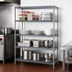 Thumbnail image #3 for Valu-Master 4-Tier Wire Shelving Starter Unit, 60W x 21D x 63H, Pewter Gray Epoxy