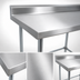 Thumbnail image #3 for BK Resources 84-Inch x 24-Inch Stainless Steel Open Base Work Table with 5-Inch Backsplash