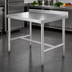 Thumbnail image #3 for 30 x 30-Inch Stainless Steel Corner Work Table with 2-Inch Rear Up-Turn and Open Base