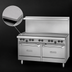 Thumbnail image #3 for Garland US Range U Series 60-Inch Gas Restaurant Range with Griddle, Standard Oven, and Storage Base Cabinet