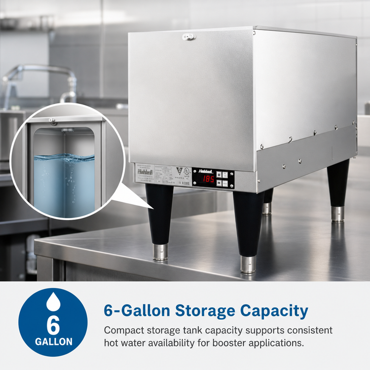Product image #3 for Hubbell J65 Electric Storage Booster Heater, 6-Gallon, 5 kW