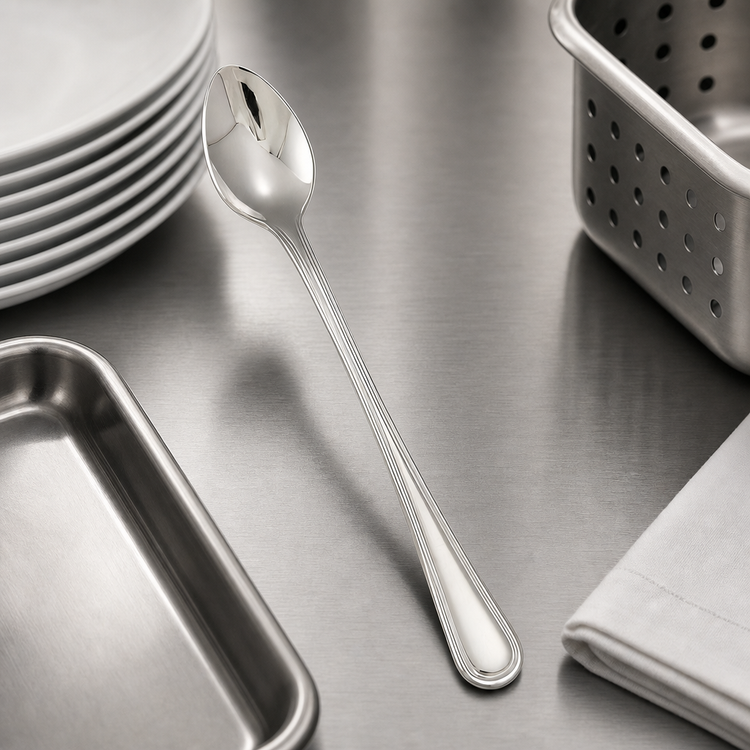 Product image #4 for Winco Shangarila 7-3/8 Inch Extra Heavy Weight Iced Tea Spoon, 18/8 Stainless Steel, Mirror Finish